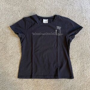 Nike Black Short Sleeve Tee with Palm Graphic